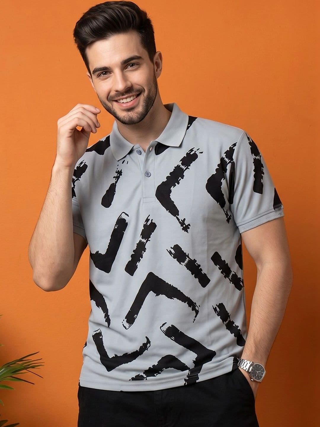 TRIUS Men Printed Polo Collar T-shirt - view 1