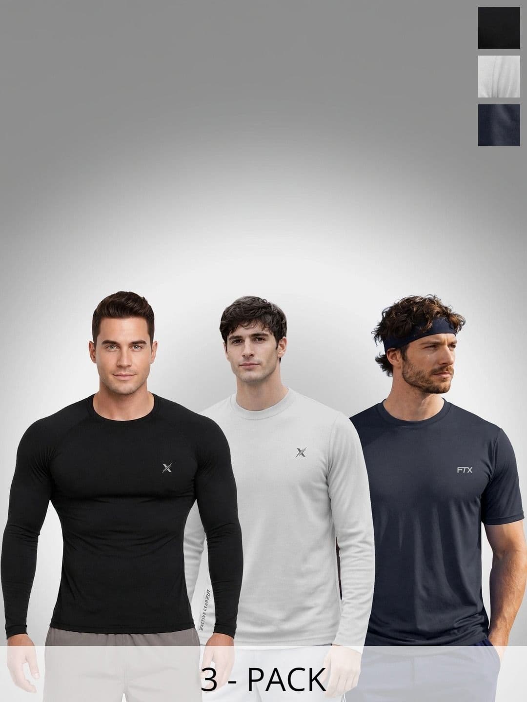FTX Men Brand Logo Muscle Fit Sports T-shirt - view 1