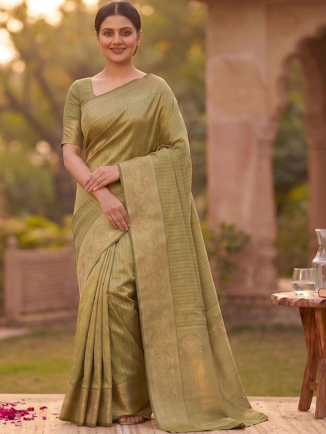 Freezeit Woven Design Zari Art Silk Banarasi Saree - view 1