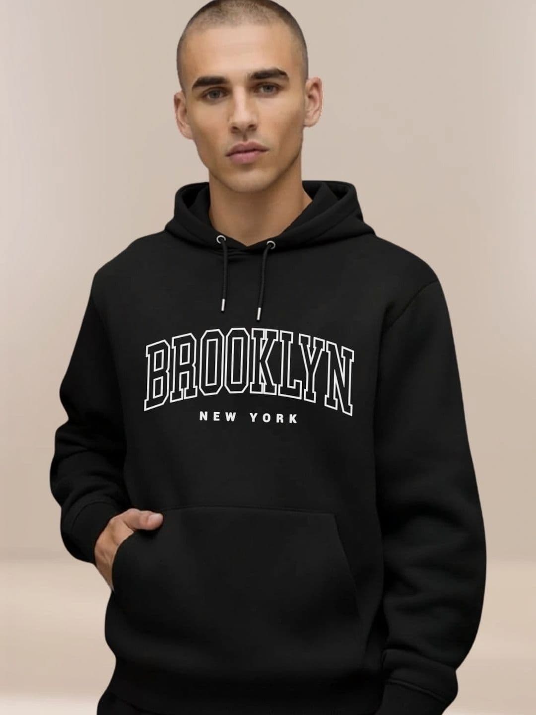 R.Code by The Roadster Life Co. Men Printed Hooded Sweatshirt - view 1