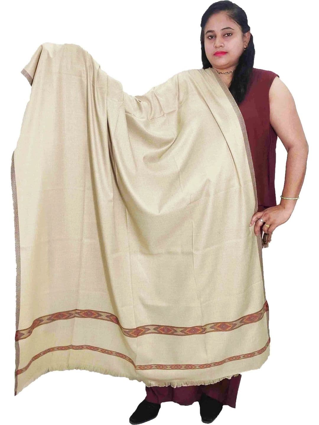 KAVIM Women Geometric Woven Design Shawl - view 1