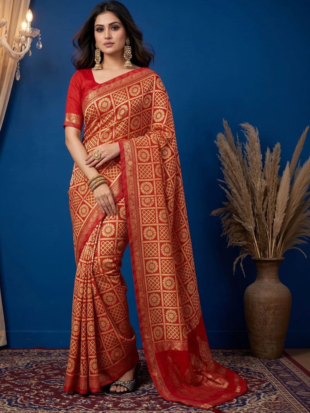 Dhaaga Ghar Woven Design Zari Saree - view 1