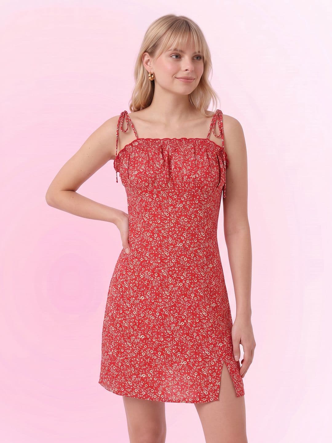 DressBerry Floral Print A-Line Dress - view 1