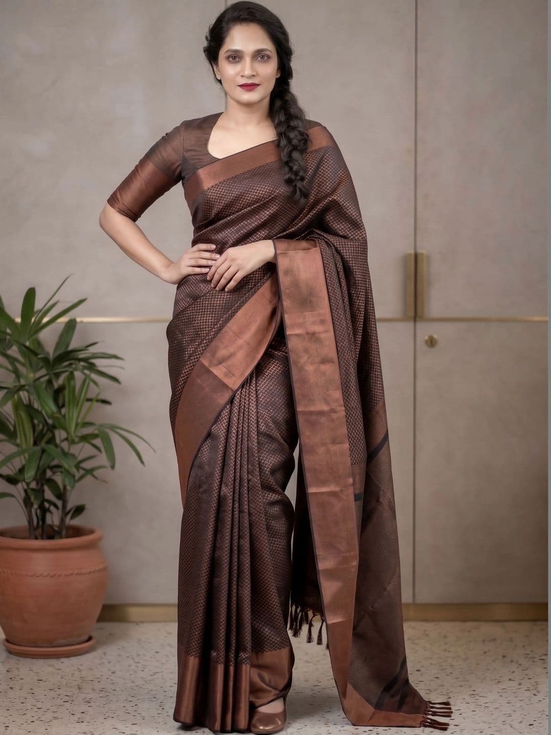 Aman's Impero Woven Design Zari Art Silk Banarasi Saree - view 1