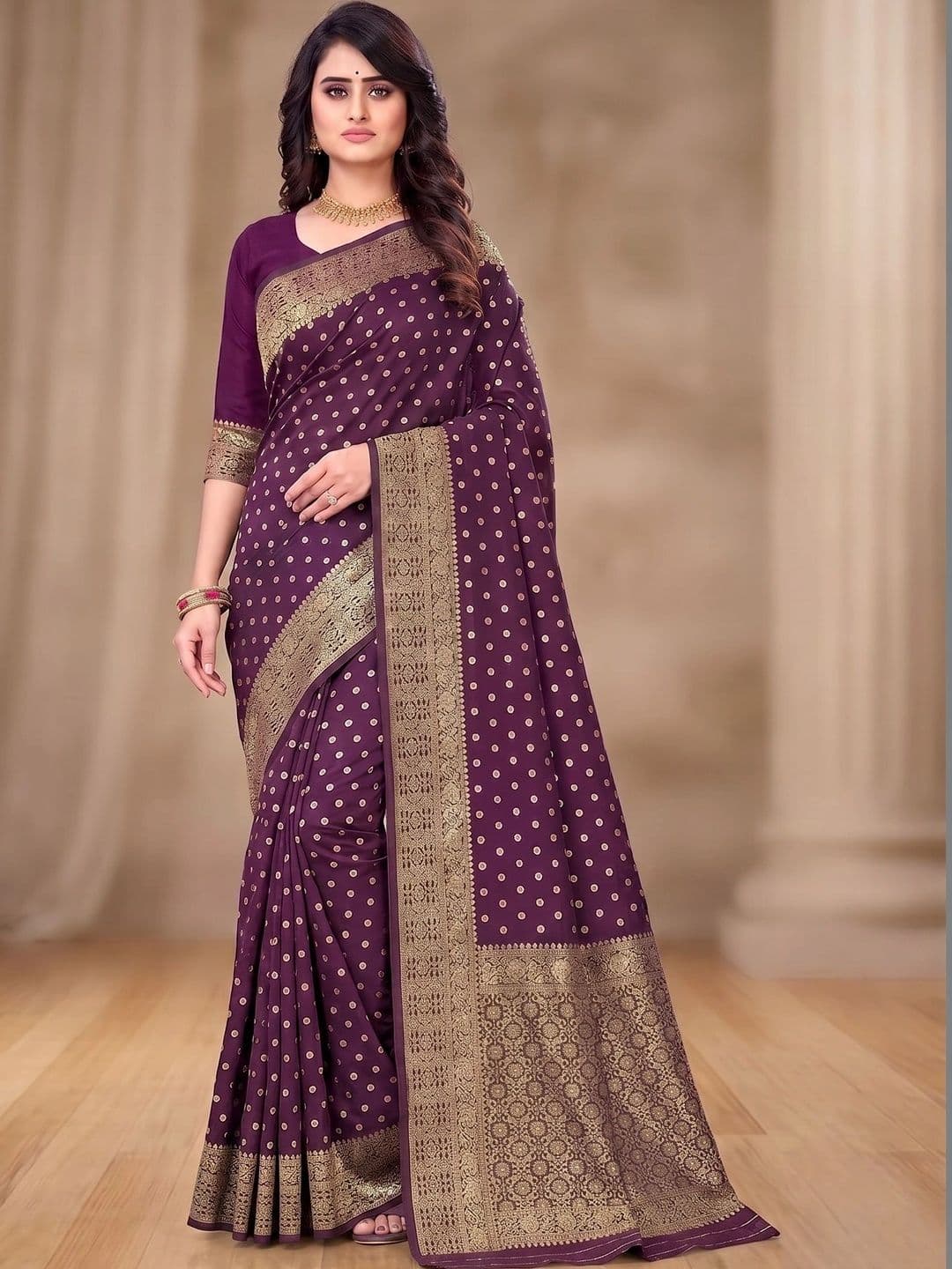 Mufa Woven Design Zari Art Silk Banarasi Saree - view 1