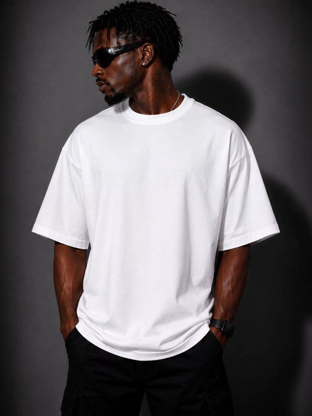 HERE&NOW Men Typography Printed Drop-Shoulder Sleeves T-shirt - view 1