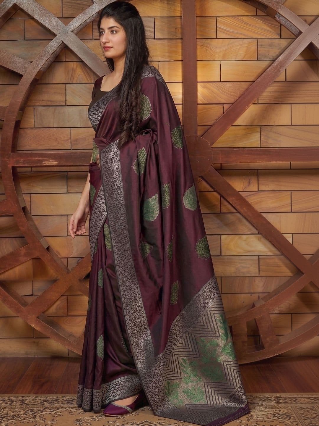 GMK Fashions Woven Design Zari Art Silk Banarasi Saree - view 1