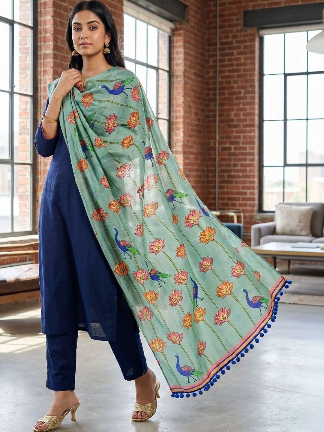 Kaizen TEXO FAB Ethnic Motifs Printed Dupatta - view 1
