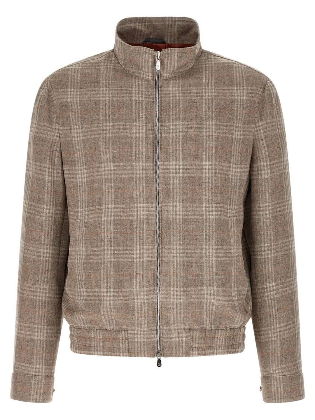Brunello Cucinelli Brown Plaid Regular Jacket - view 1