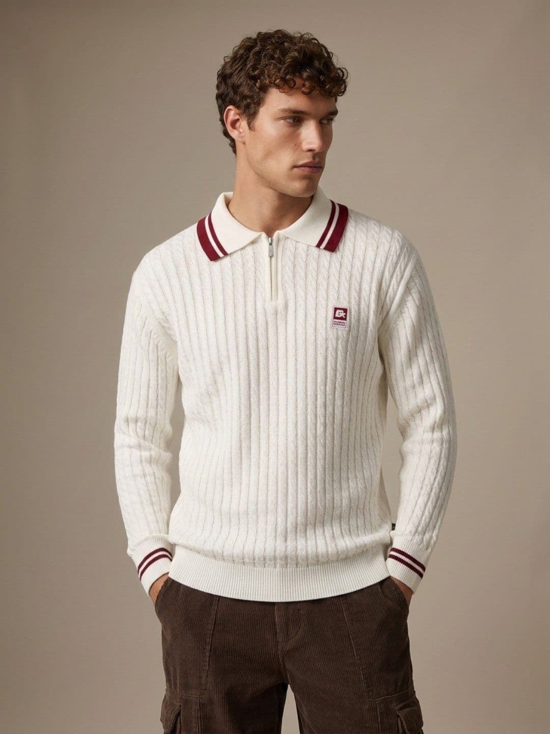 glitchez Spread Collar Long Sleeves Pullover - view 1