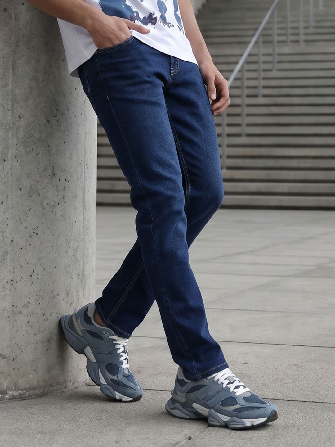 The Roadster Life Co. Men Slim Fit Light Fade Stretchable Jeans - view 1