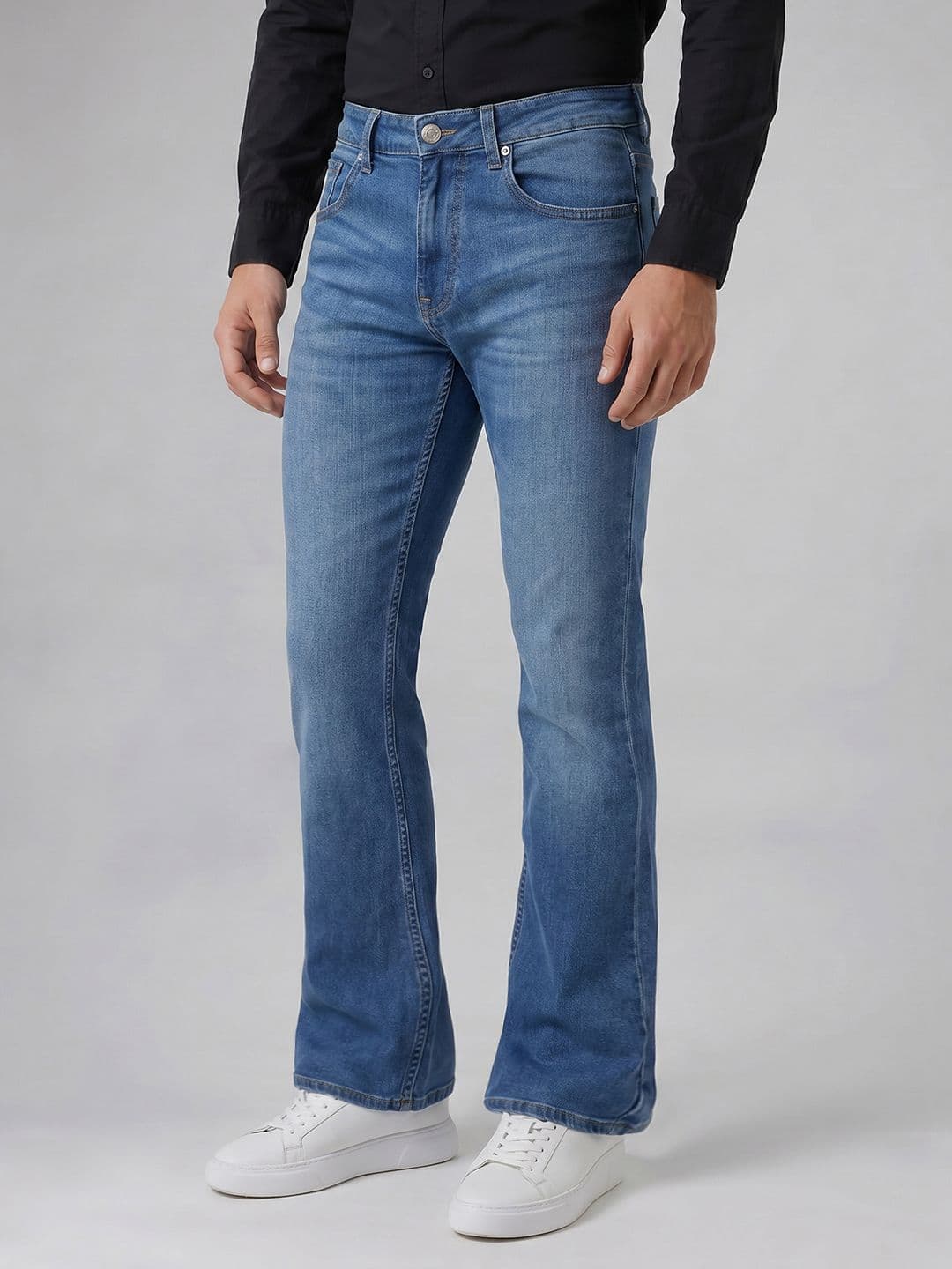 SPYKAR Men Rafter Bootcut Mid-Rise Light Fade Jeans - view 1