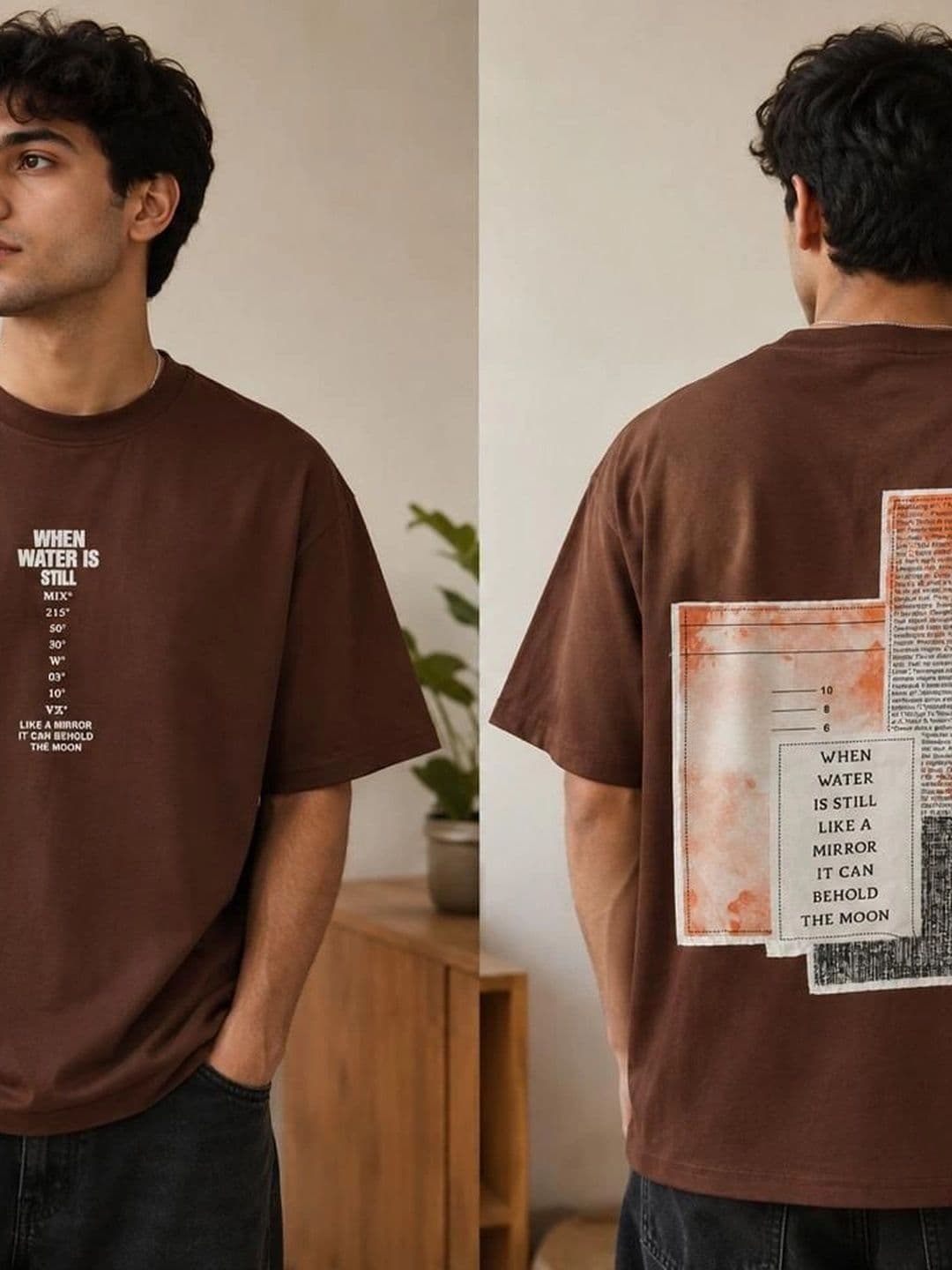 BIGCAPS Bicaps Brown Graphic Printed Men T-Shirt - view 1
