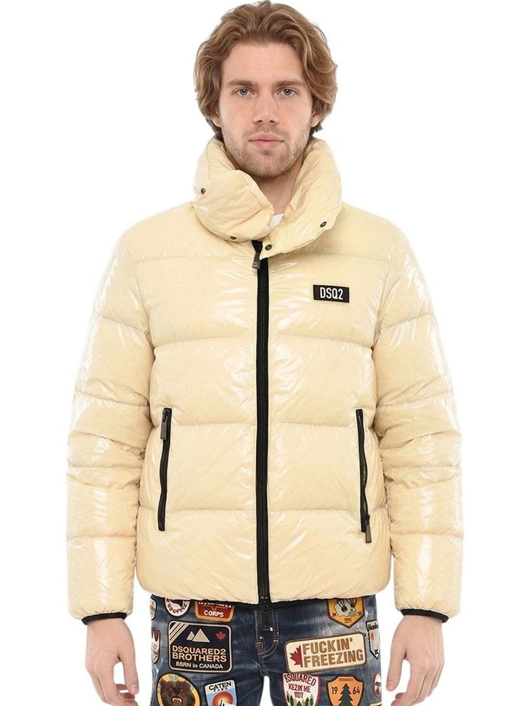 Dsquared2 Beige Relaxed Logo Jacket - view 1