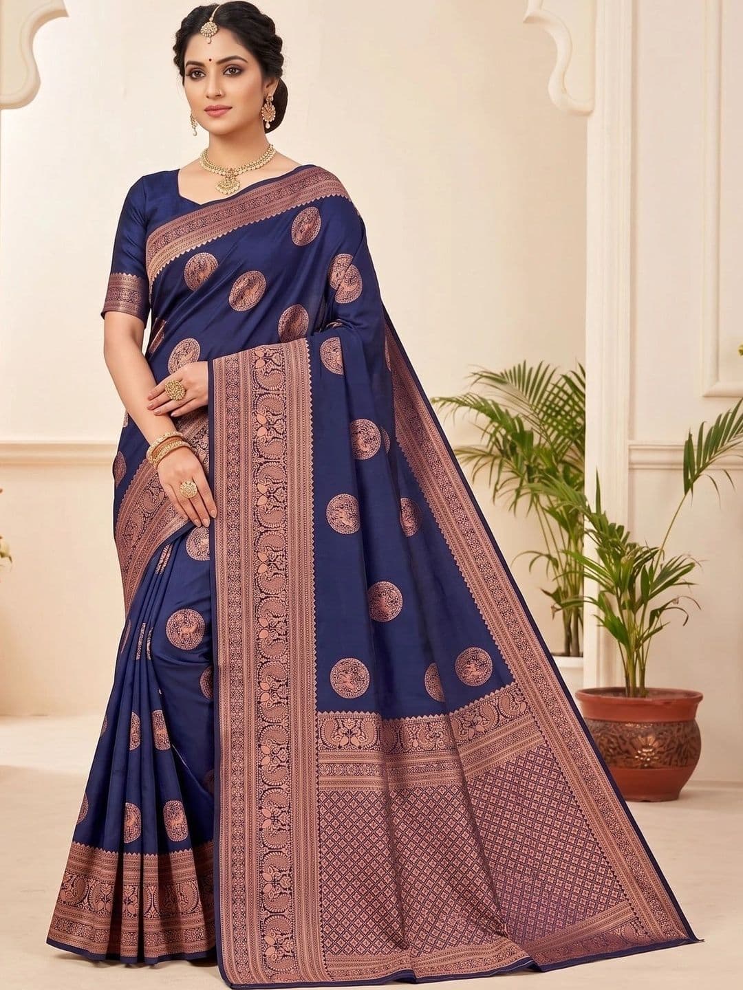 Vidula Fashion Woven Design Zari Art Silk Banarasi Saree - view 1