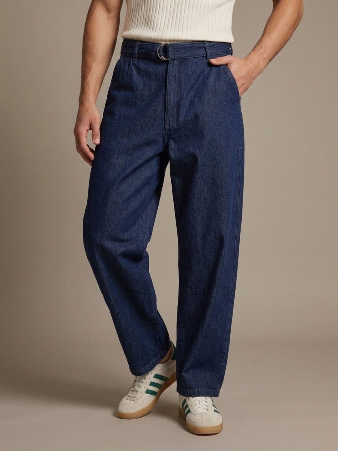 glitchez Men Pure Cotton Korean Baggy Jeans - view 1