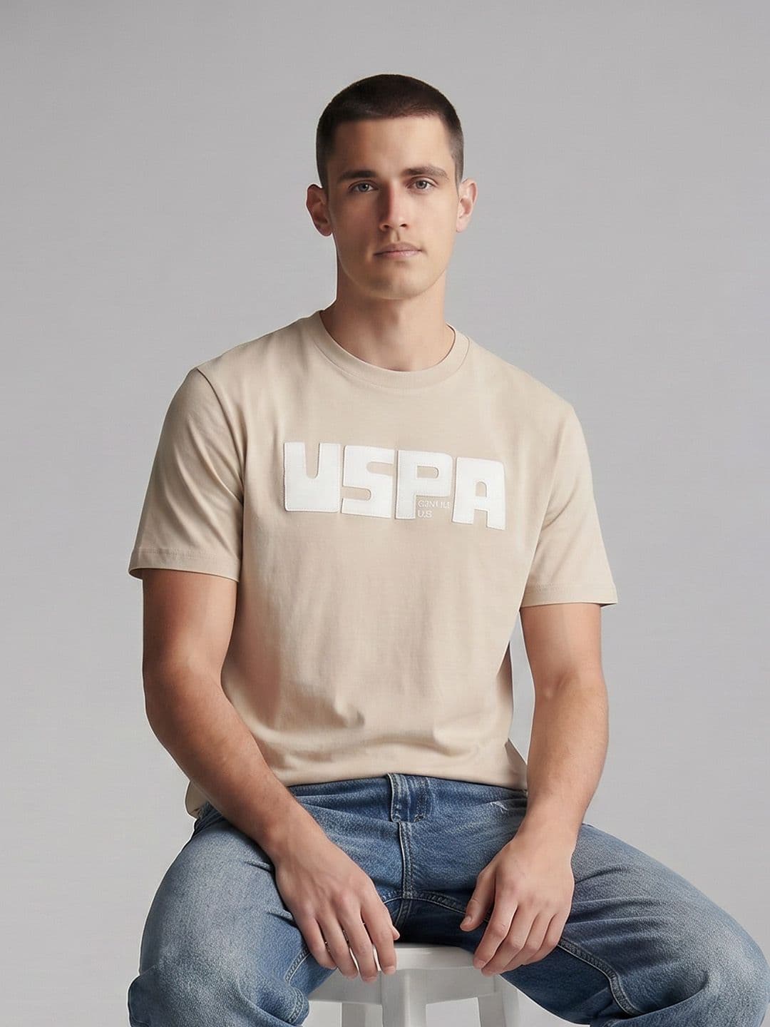 U.S. Polo Assn. Denim Co. Brand Logo Printed Pure Cotton T-shirt - view 1