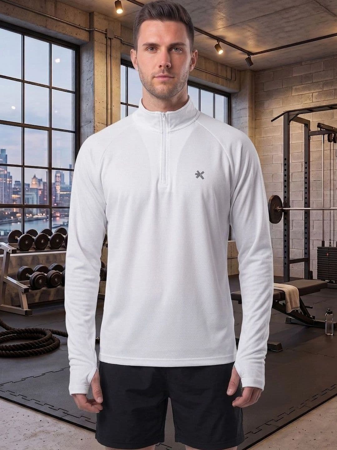 HRX by Hrithik Roshan Men Brand Logo High Neck T-shirt - view 1
