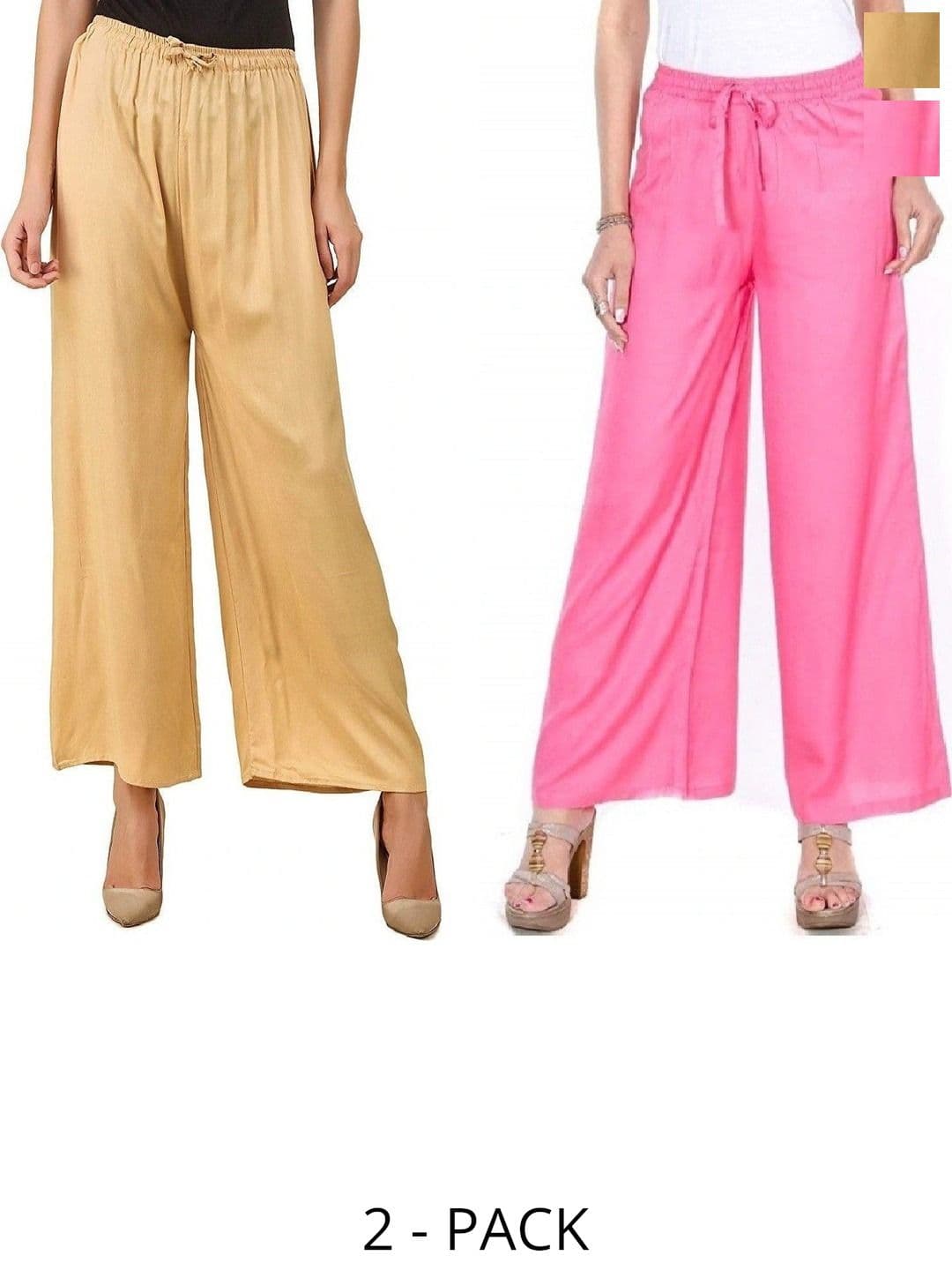 PINOVO Pack Of 2 Straight Fit Palazzos - view 1