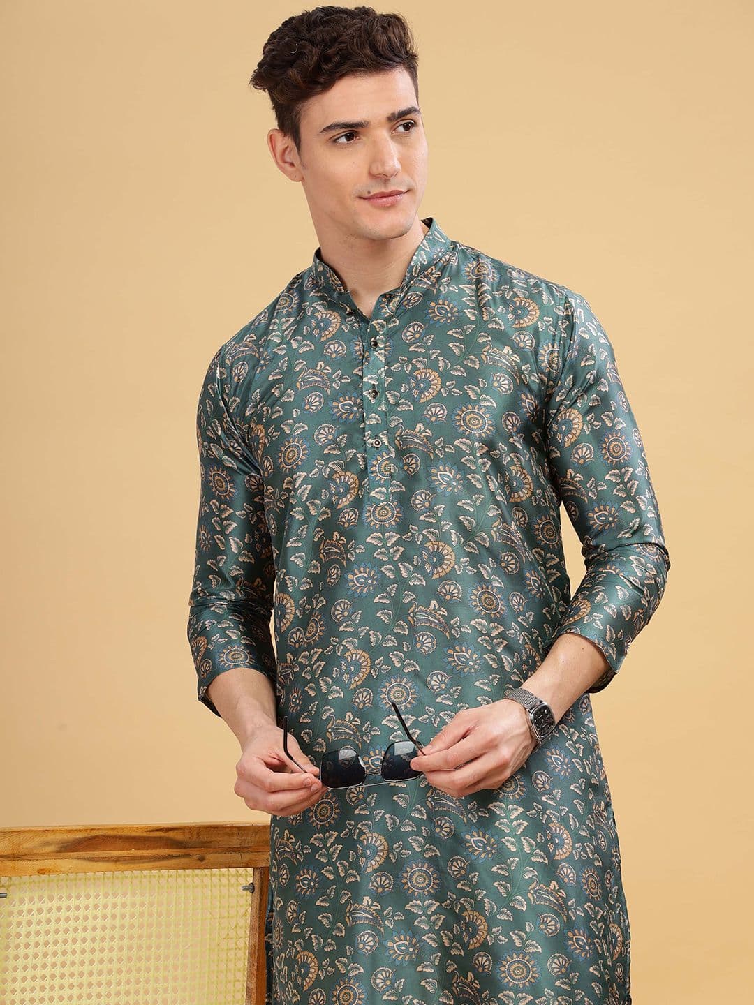 Anouk Motif Printed Ethnic Knee Length Kurta - view 1