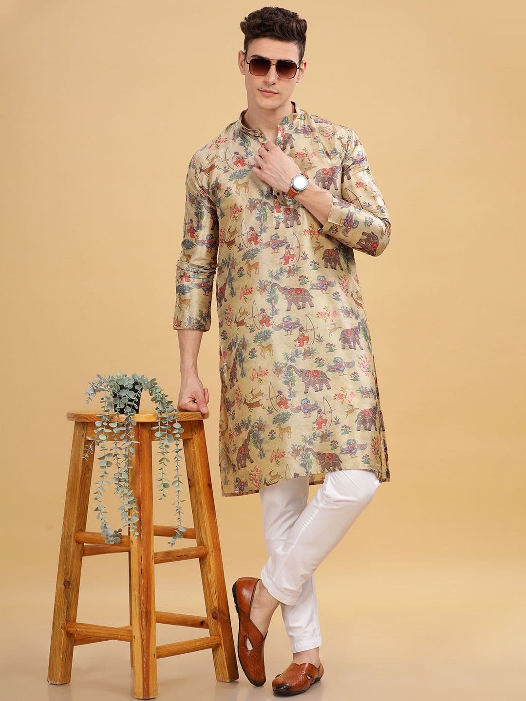 Anouk Motif Printed Ethnic Knee Length Kurta - view 1