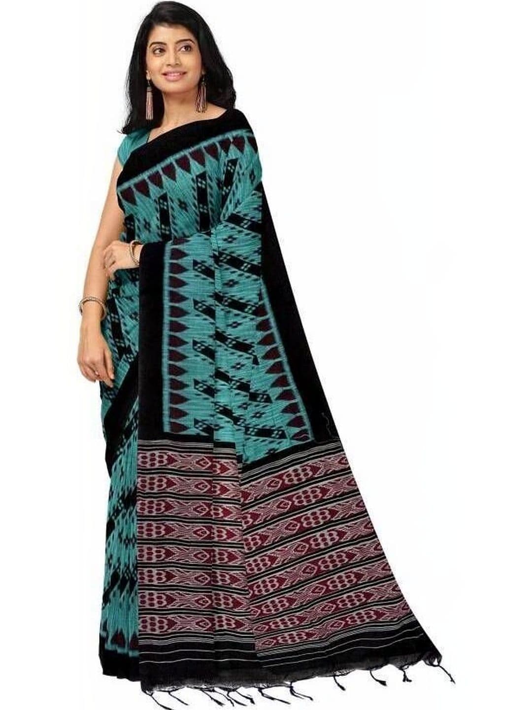 SHREE HARI HANDLOOM SAREE Pure Cotton Fusion Sambalpuri Saree - view 1