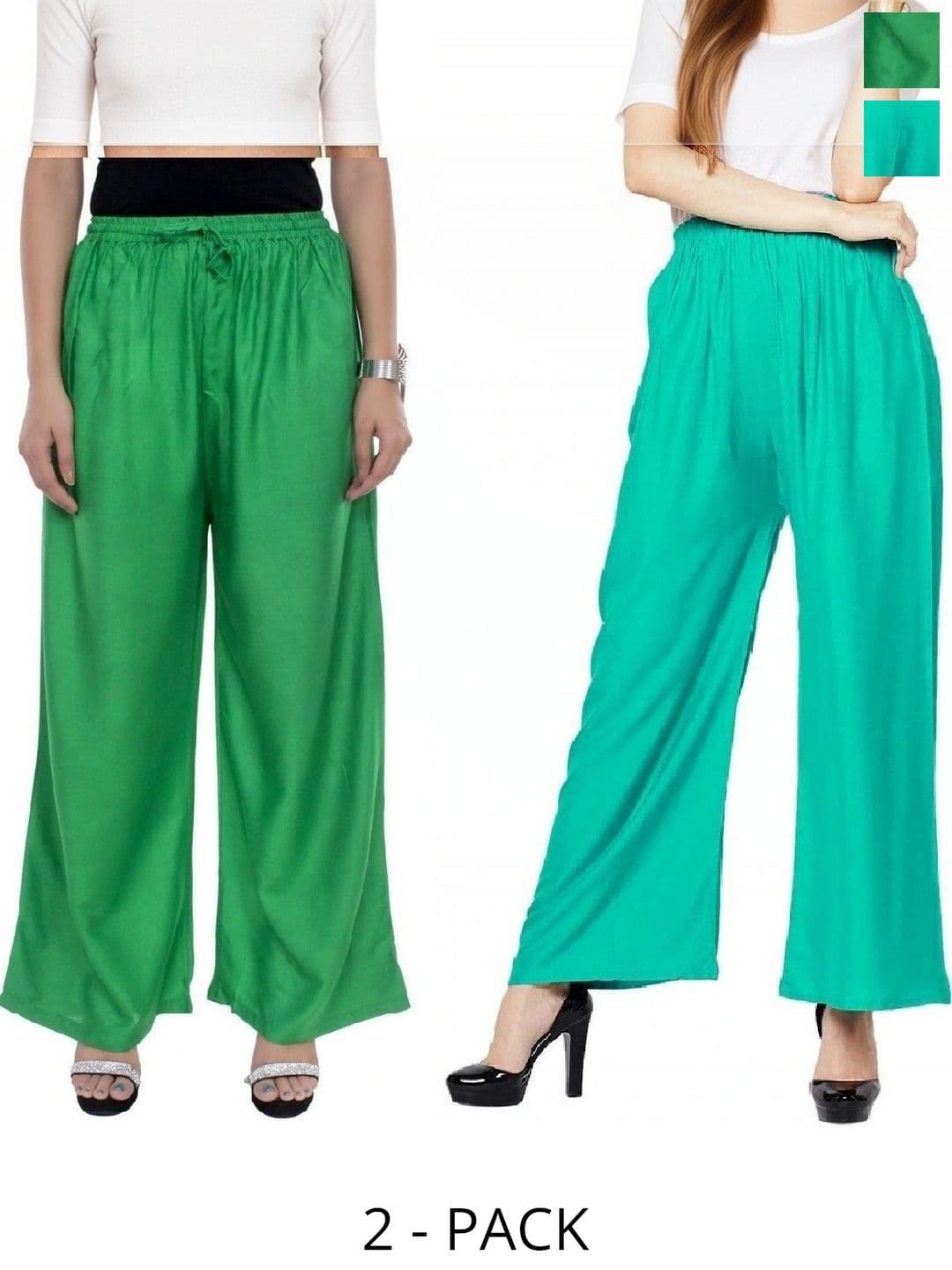 PINOVO Pack Of 2 Straight Fit Palazzos - view 1