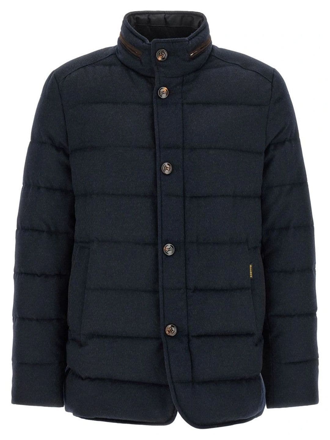 Moorer Blue Quilted Mandarin Collar Jacket - view 1