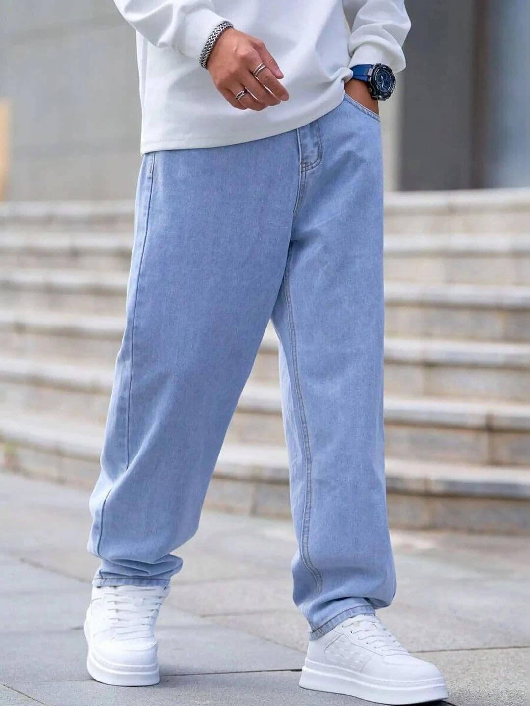 DENIM LIFE Men Classic Straight Fit Mid-Rise Stretchable Jeans - view 1