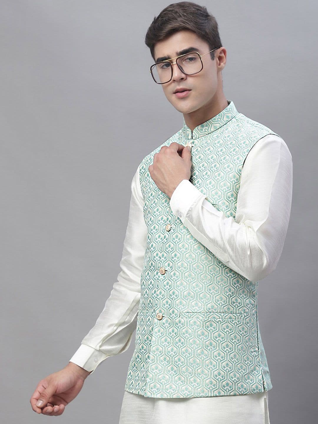 Anouk Men Woven Design Jackets - view 1