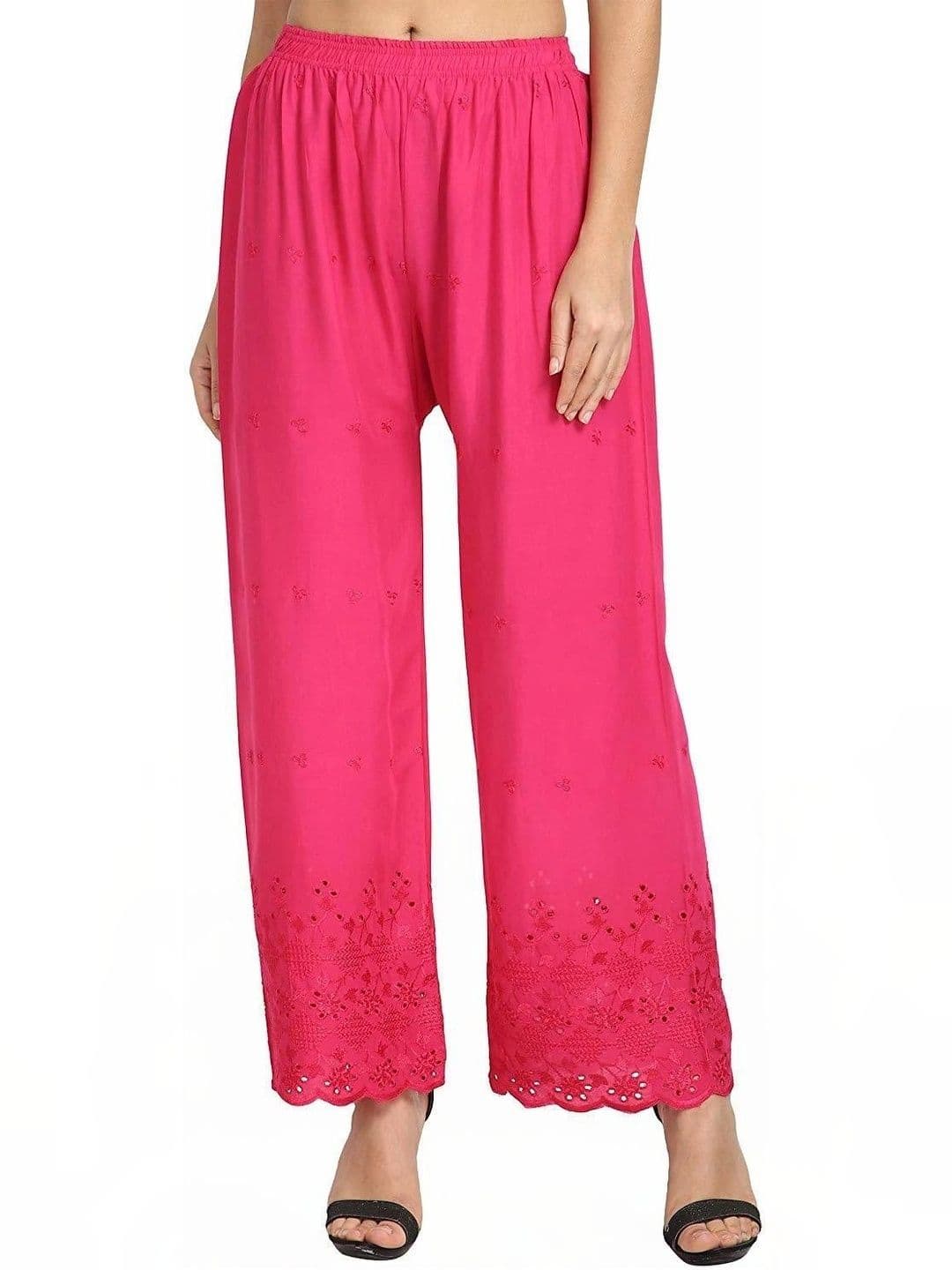 PINOVO Embroidered Mid-Rise Palazzos - view 1