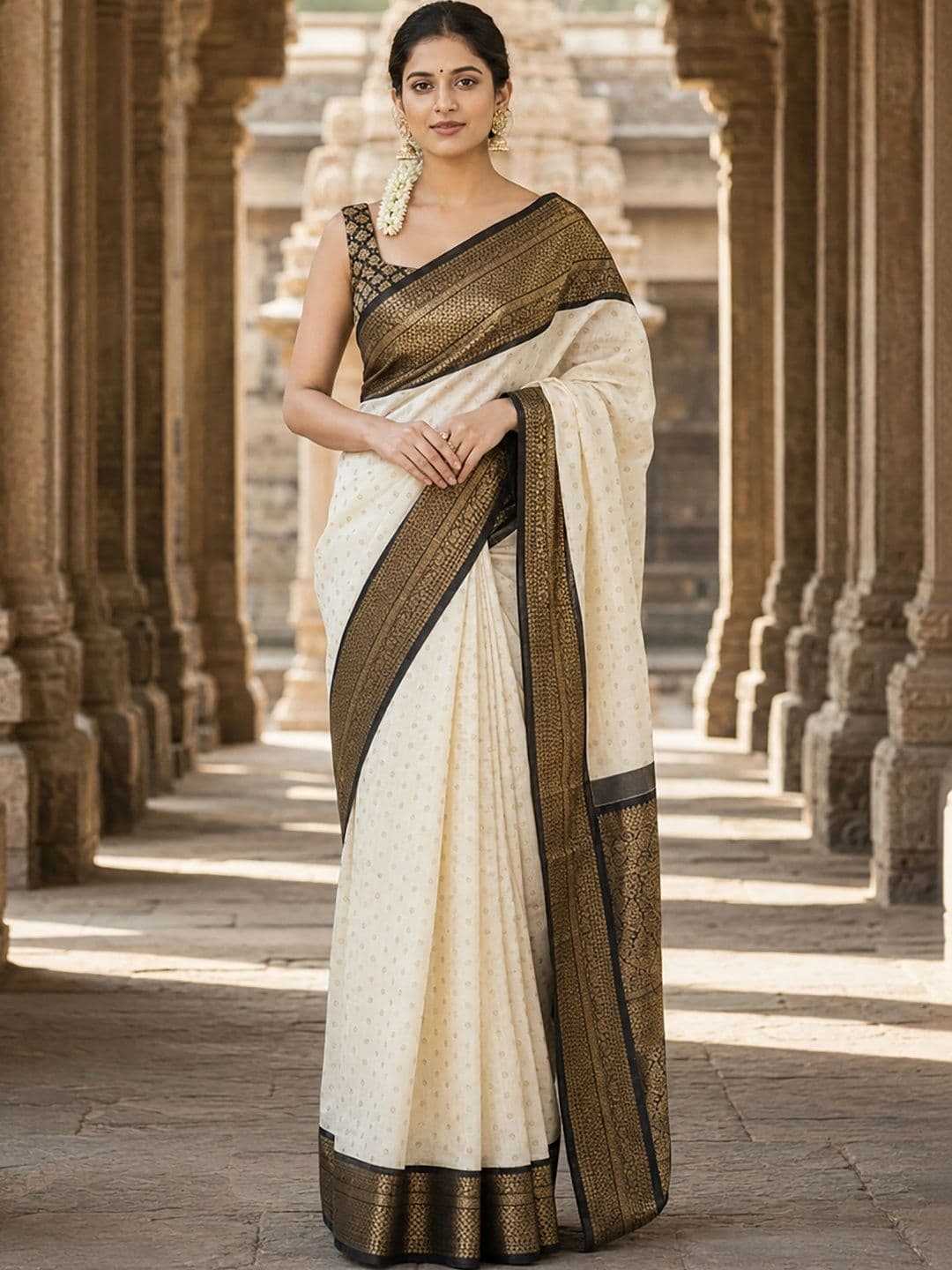 Moda Rapido Woven Design Zari Silk Blend Designer Banarasi Saree - view 1