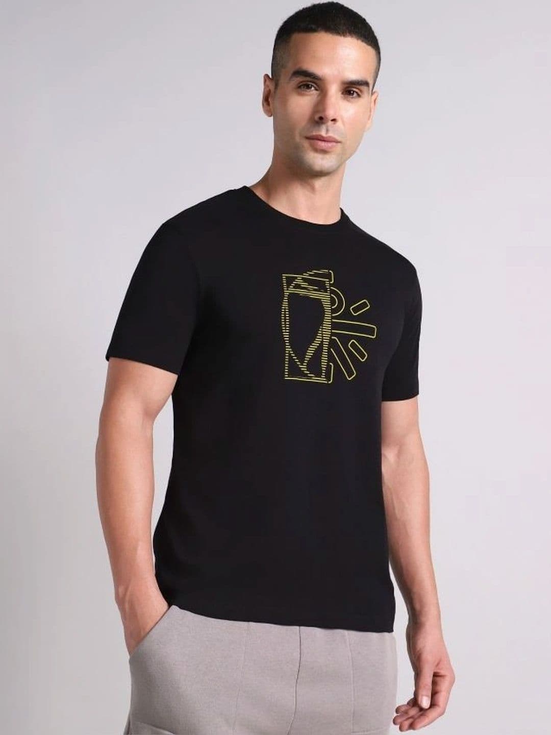 CULT Men Black V-Man Cult Graphic T-shirt - view 1