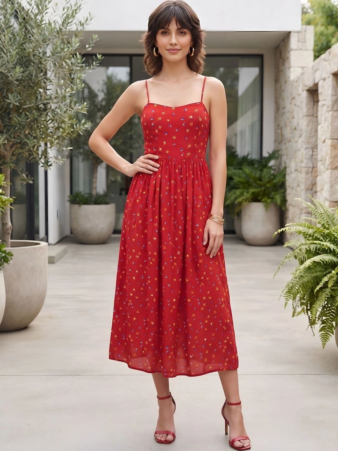 KEIYONA Print A-Line Midi Dress - view 1