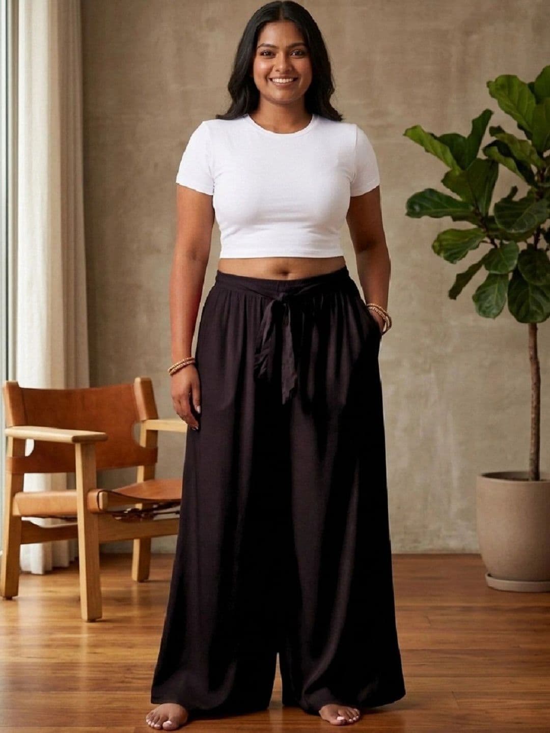 Oneira Women Knitted Ethnic Palazzos - view 1
