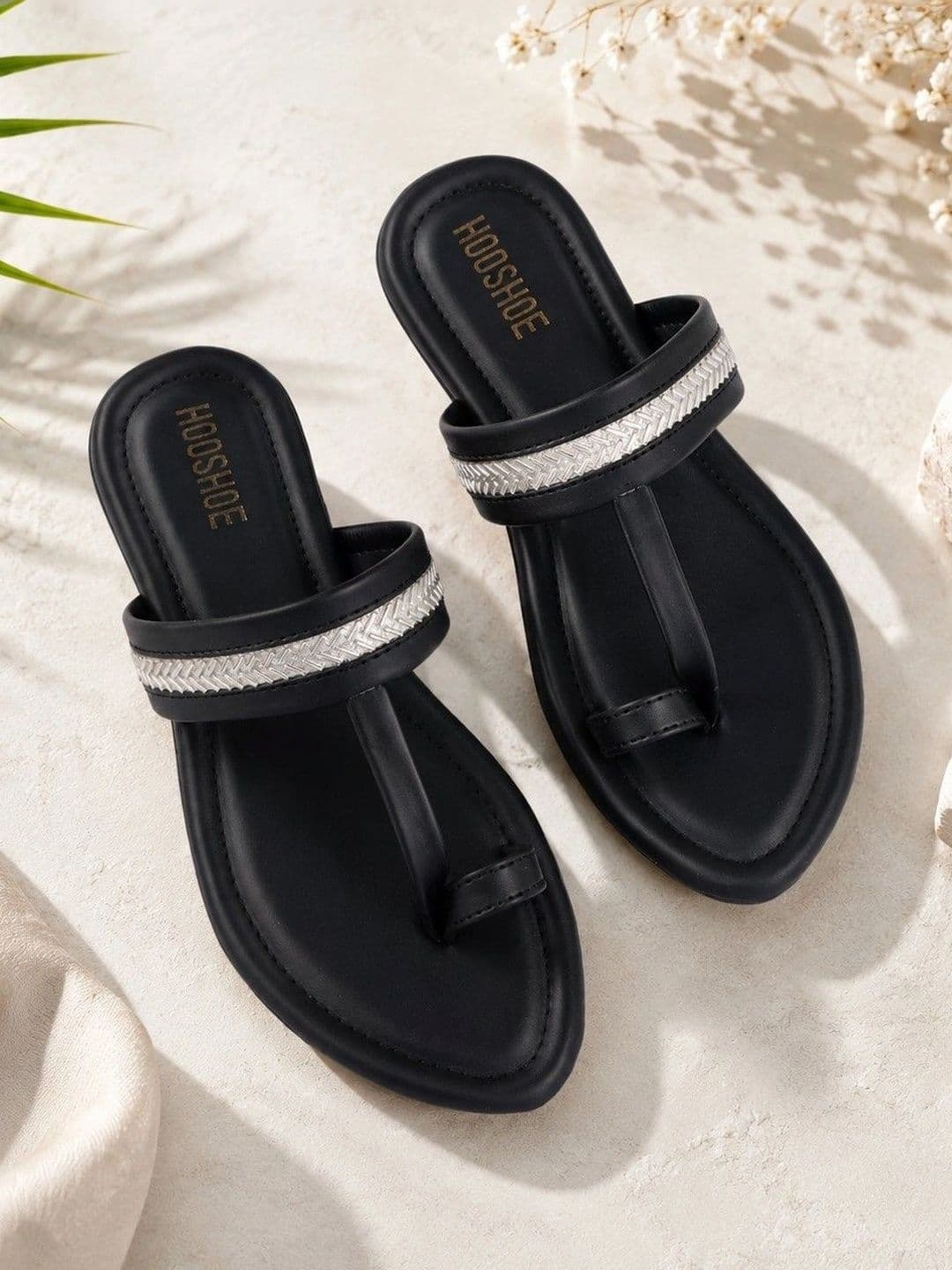 hooshoe Women Embellished One Toe Flats - view 1