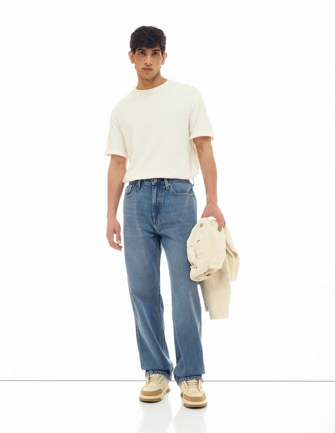 Flying Machine Men Relaxed Fit Mid-Rise Light Fade Stretchable Jeans - view 1