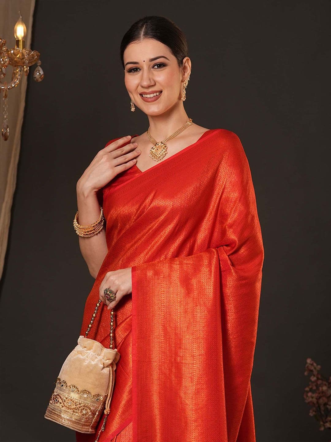 Anouk Woven Design Zari Silk Blend Kanjeevaram Saree - view 1