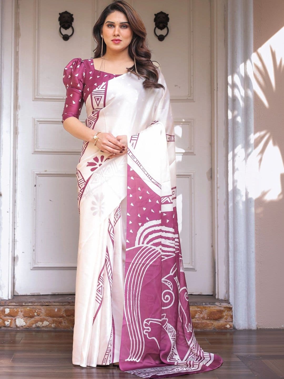 Panzora Poly Georgette Designer Saree - view 1