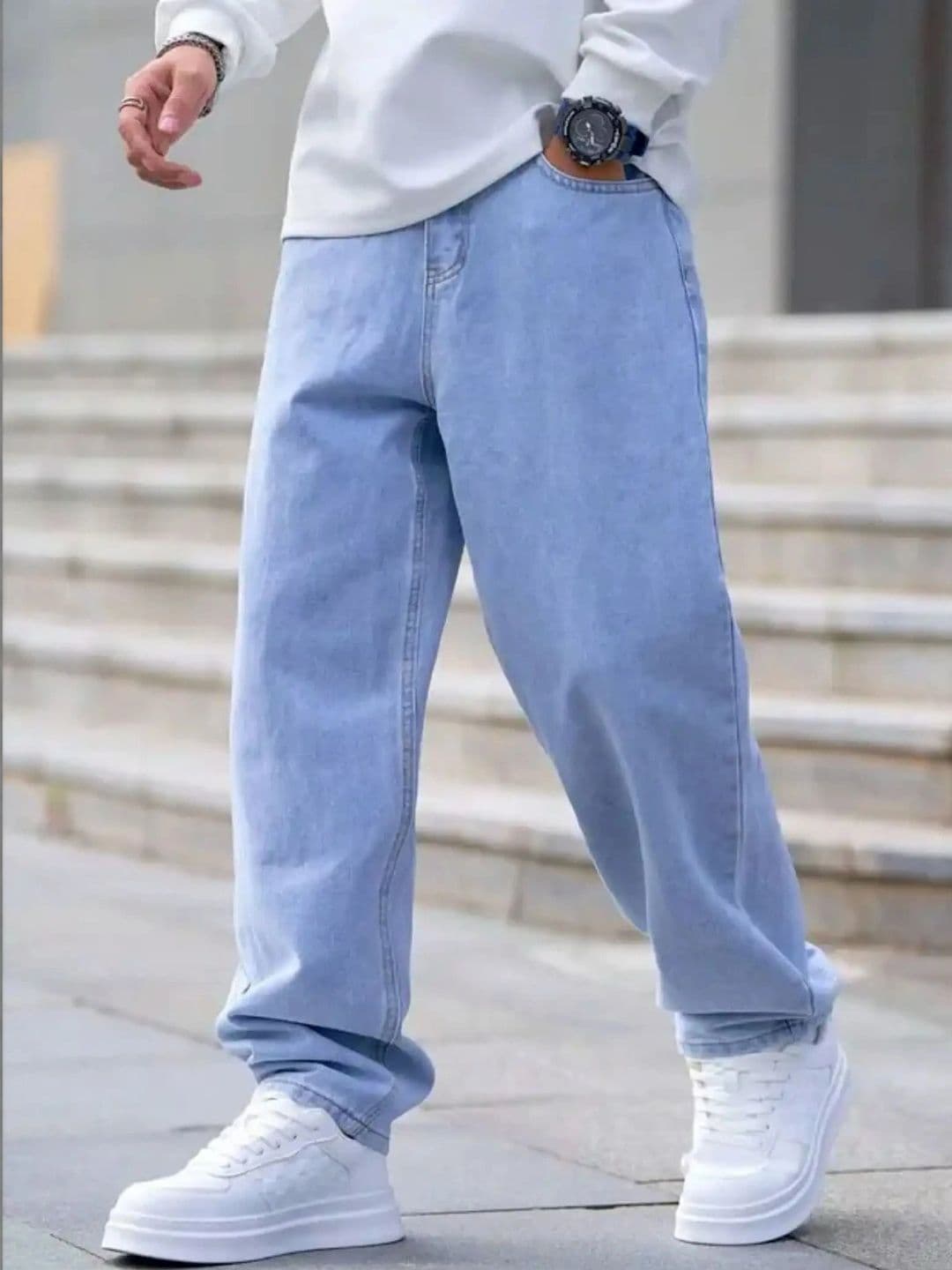 DENIM LIFE Men Classic Straight Fit Mid-Rise Stretchable Jeans - view 1