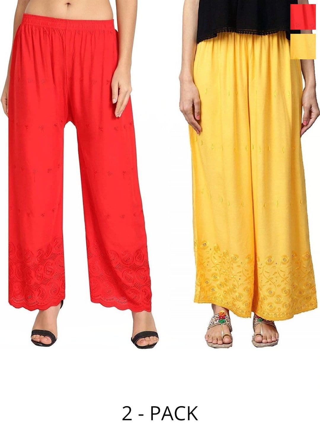 PINOVO Pack Of 2 Flared Palazzos - view 1