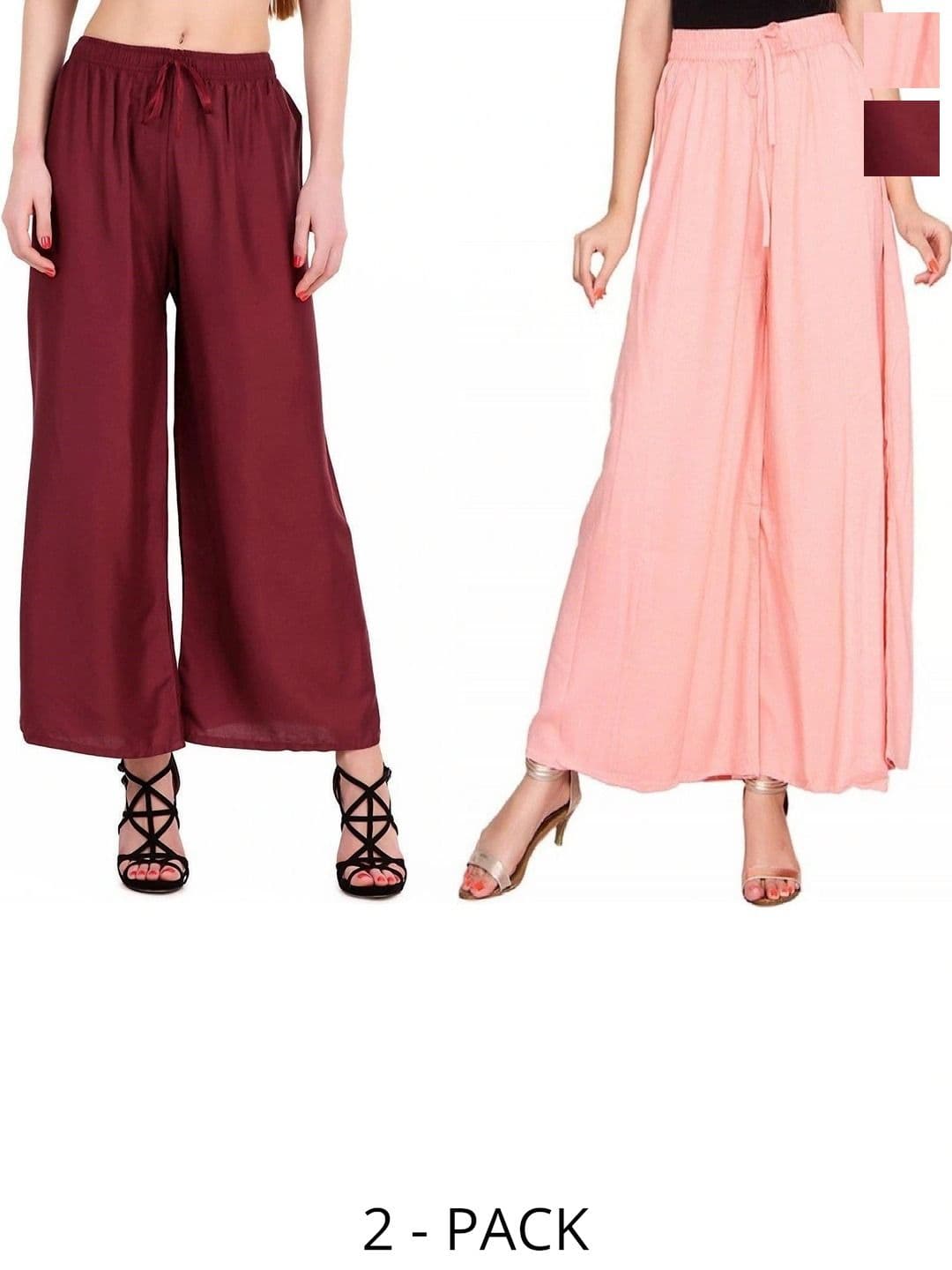 PINOVO Pack Of 2 Mid-Rise Palazzos - view 1