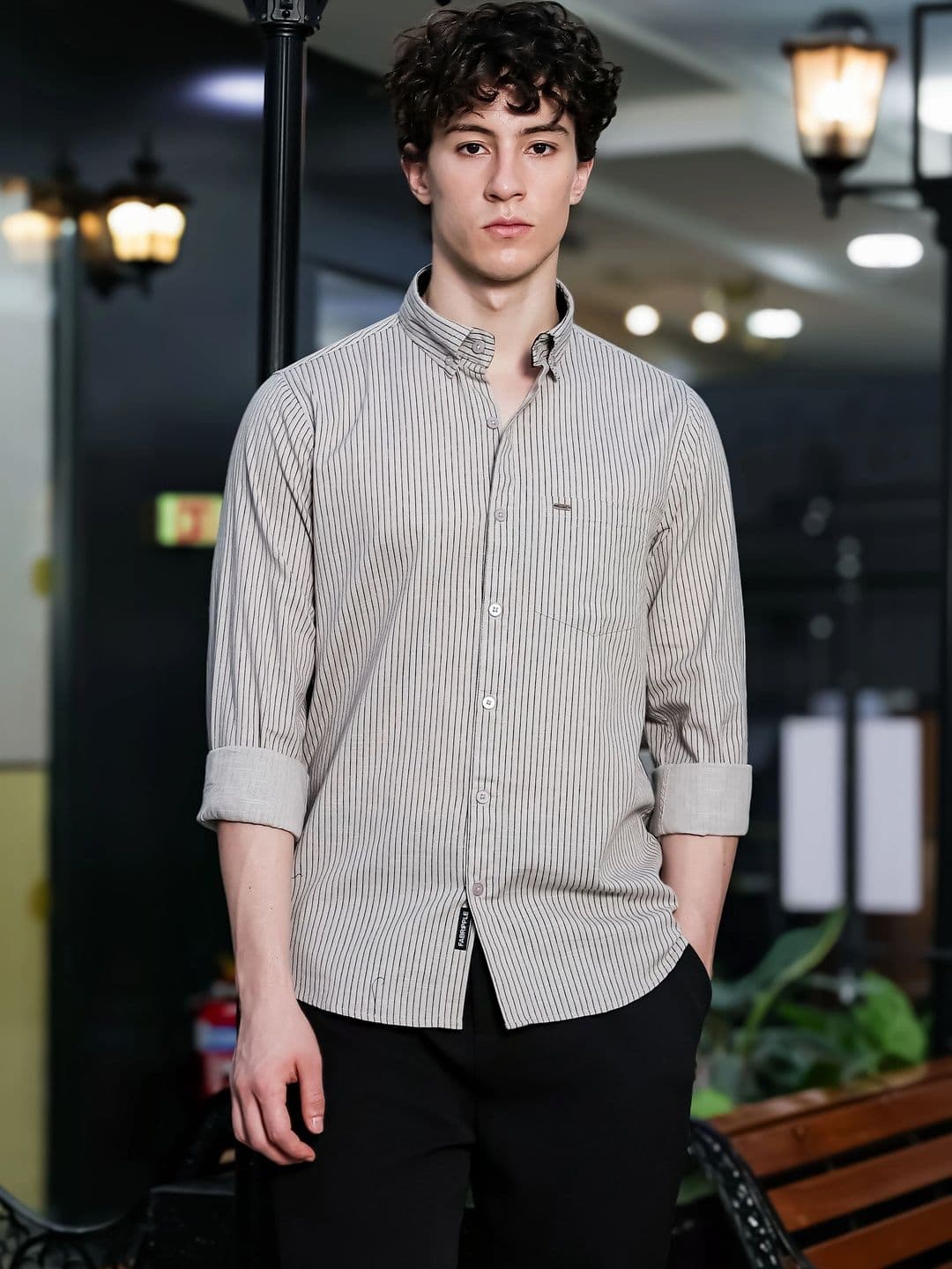 FABRIPPLE Men Standard Striped Casual Shirt - view 1