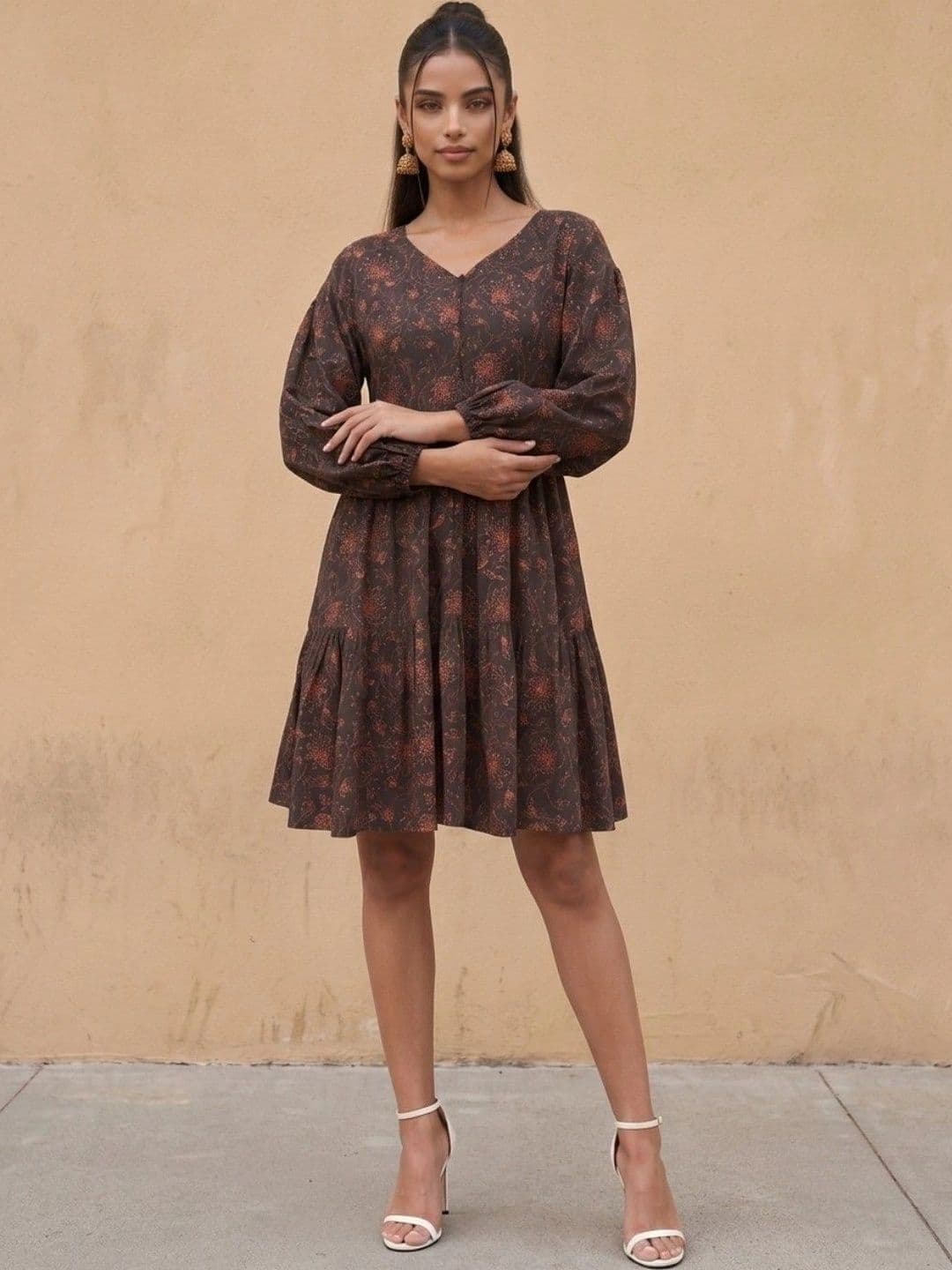 fusion by glitchez Floral Print A-Line Dress - view 1