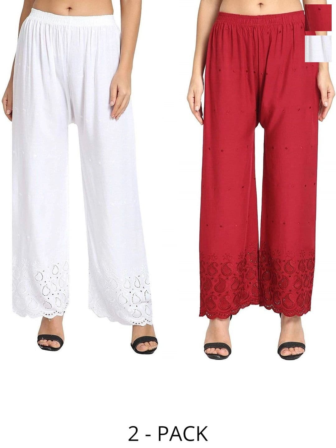PINOVO Pack Of 2 Flared Palazzos - view 1