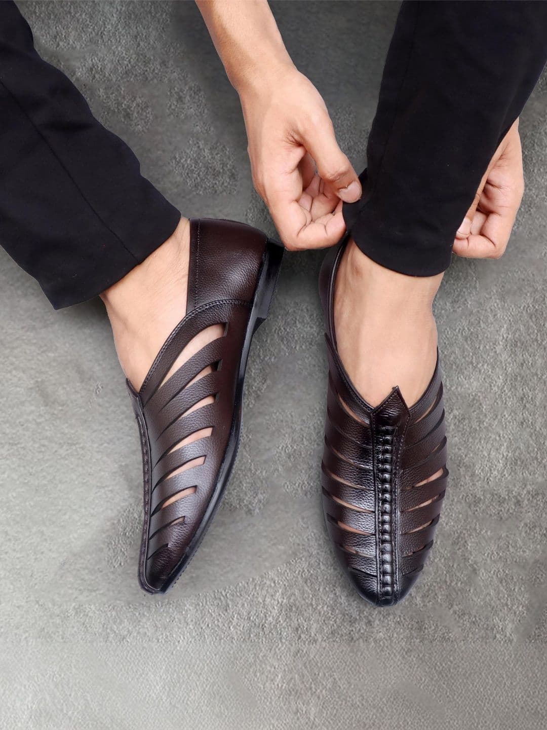 Anouk Men Leather Shoe-Style Sandals - view 1