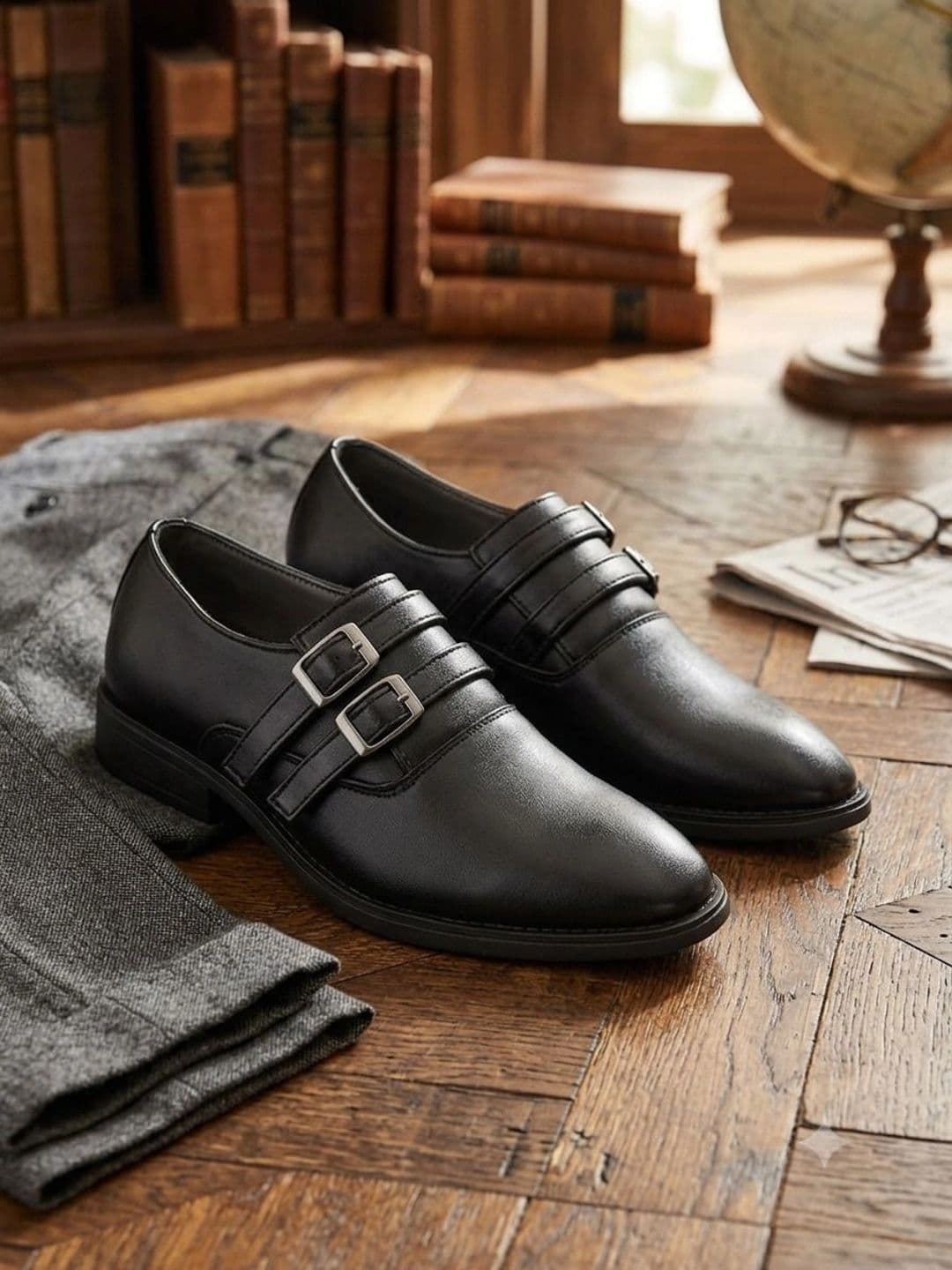 Killer Men Pointed Toe Buckle Monk Shoes Formal Shoes - view 1