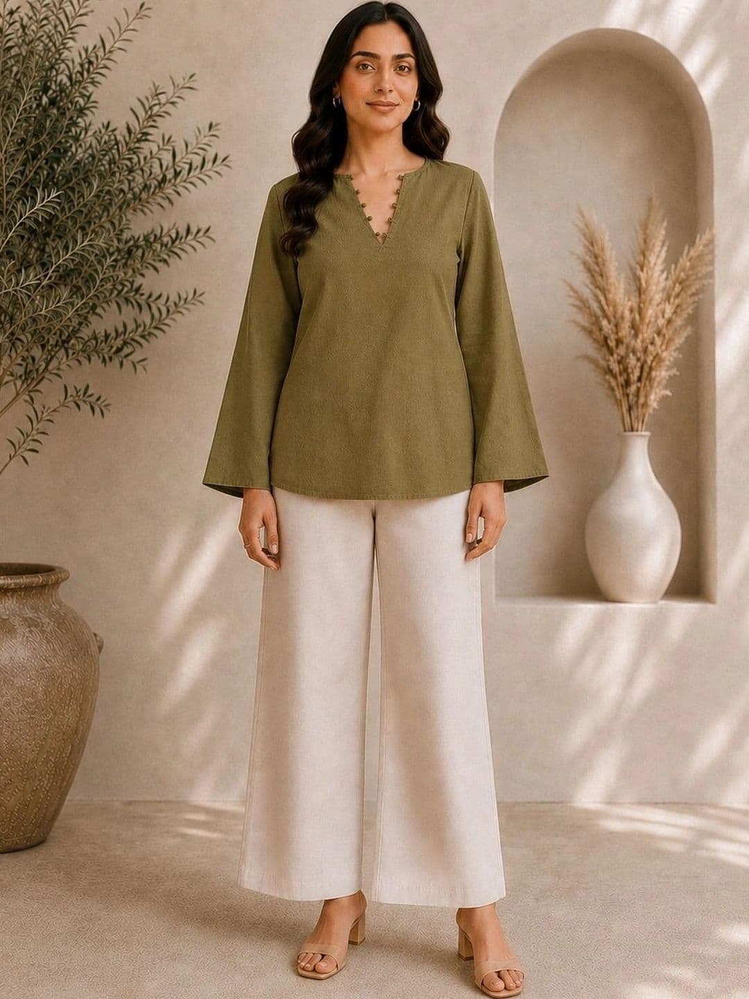 KALINI Women Flared Sleeves Kurta - view 1