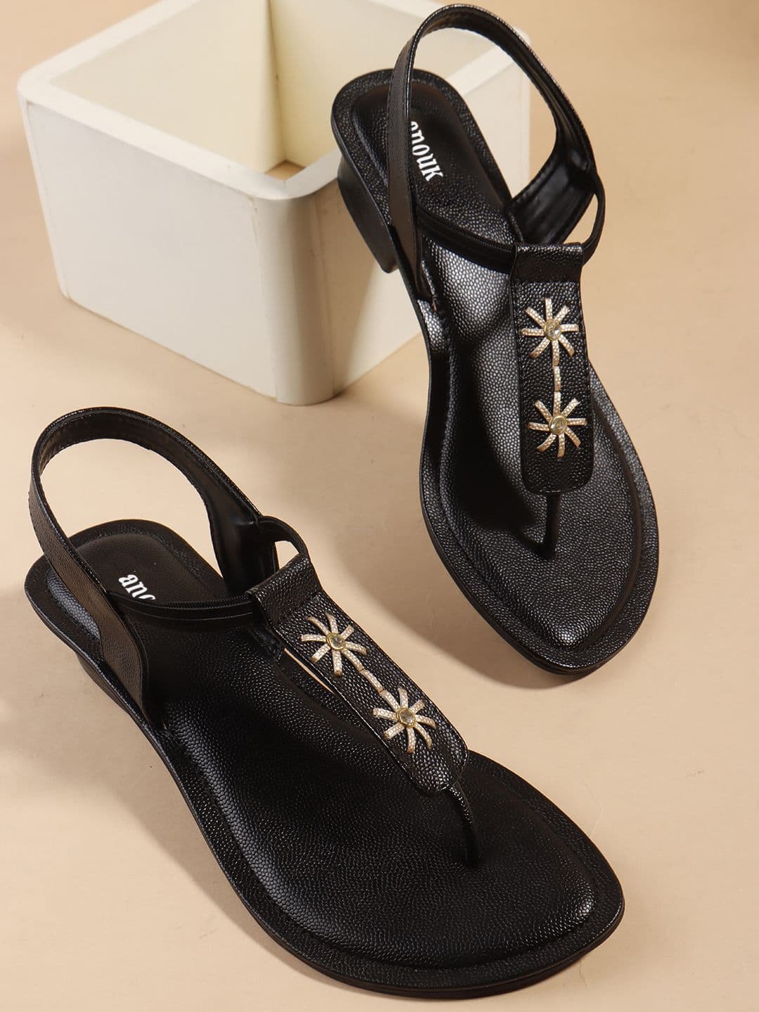 Anouk Women Textured Regular Block Heel Sandals - view 1