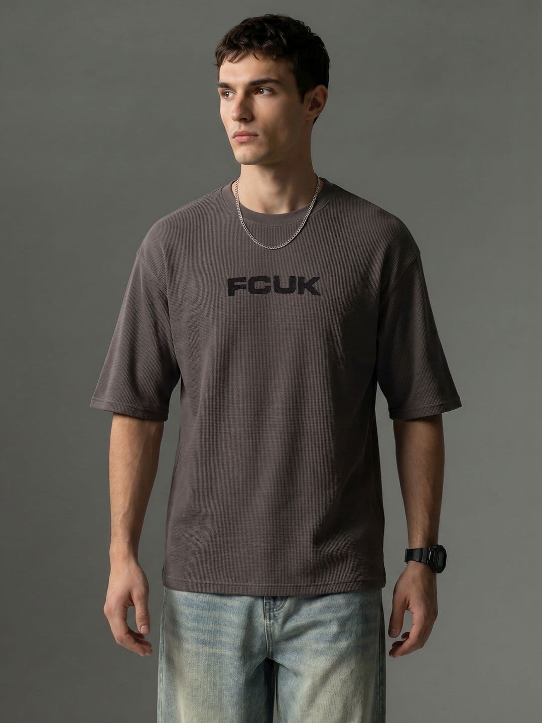 FCUK Oversized Fit Pure Cotton T-Shirt - view 1